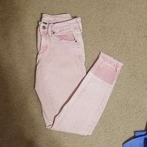 pink skinny jeans
